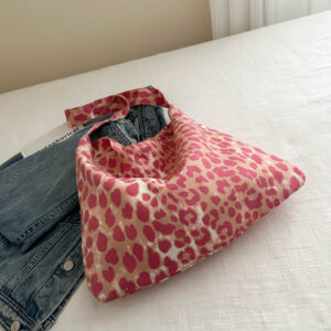Leopard Print Canvas For Women 2026 New Trend Korean College Style Tote Casual Large Capacity Handbag Shoulder Bag