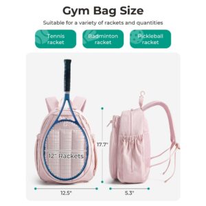 Portable Dog Tooth Tote Bag Outdoor Tennis Backpack Casual Stylish Shoe Compartment Luggage Functional Bags