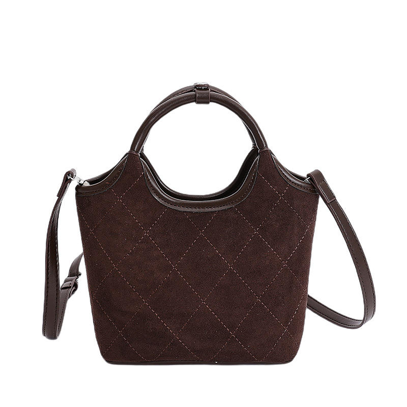 Light Handheld Bucket For Women 2026 Autumn New Fashion Plaid Shoulder Commuting Versatile Crossbody Bag - Image 9