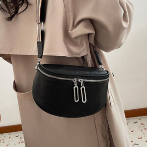 Cross-border Wholesale Handbags, New Korean-style Versatile Fashion Soft Leather Saddle Crossbody Bag, Trendy Small