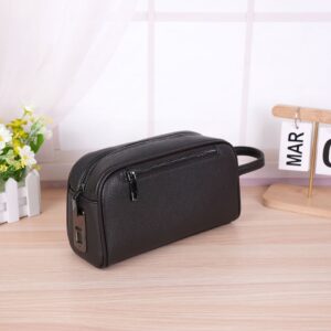 Men’s Large Capacity Clutch Bag Soft Leather Business Casual Handbag with Combination Lock High Quality