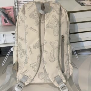 2026 New Nylon Bear For Women Korean Style Middle And High School Students Versatile Lightweight Simple Travel Backpack