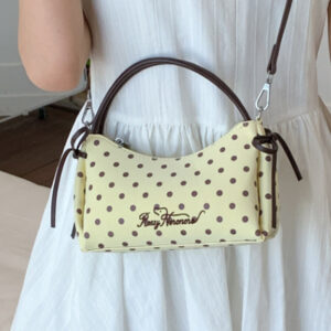 Unique Stylish Women’s Handbag, Tote 2026 New Model, Simple Small Square Bag, Fashionable Polka Dot Shoulder And