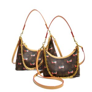 Women’s Large Capacity Retro Commuter Tote Bag Strawberry Monogram Canvas Minimalist Luxury