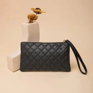 Fashion Long Embossed Double Zip Clutch Bag Women Pu Leather Wristle Card Holder Portable Travel Multi-Compartment Coin