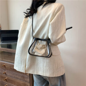 Transparent For Women 2026 New Summer Korean Style Fresh Internet Celebrity Fashionable Single Shoulder Jelly Crossbody