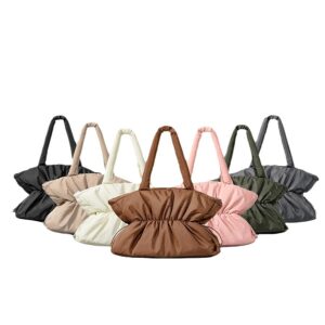 Personalized Shoulder Bag, New Arrival In Autumn Winter, Large-capacity Pleated Drawstring Handbag, Soft And Lightweight