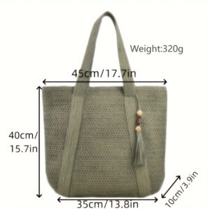 2026 Versatile Straw For Women, New Large Capacity Woven Shoulder Summer Beach Bag, Tote Bag