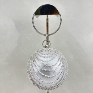 2026 For Women, Tassel Small Round Bag, Versatile Dress Party Handbag, Ball-shaped Evening Bag With Clasp