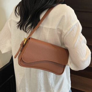 2026 New Fashionable Women’s Single-Shoulder Small Trendy And Stylish Textured Crossbody Bag, Simple Flap Design, Niche