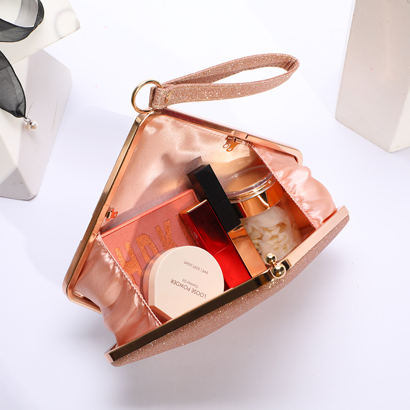 New Fashion Ladies Handbag Shoulder Reflective Sequins Evening Wedding Makeup Bag - Image 3