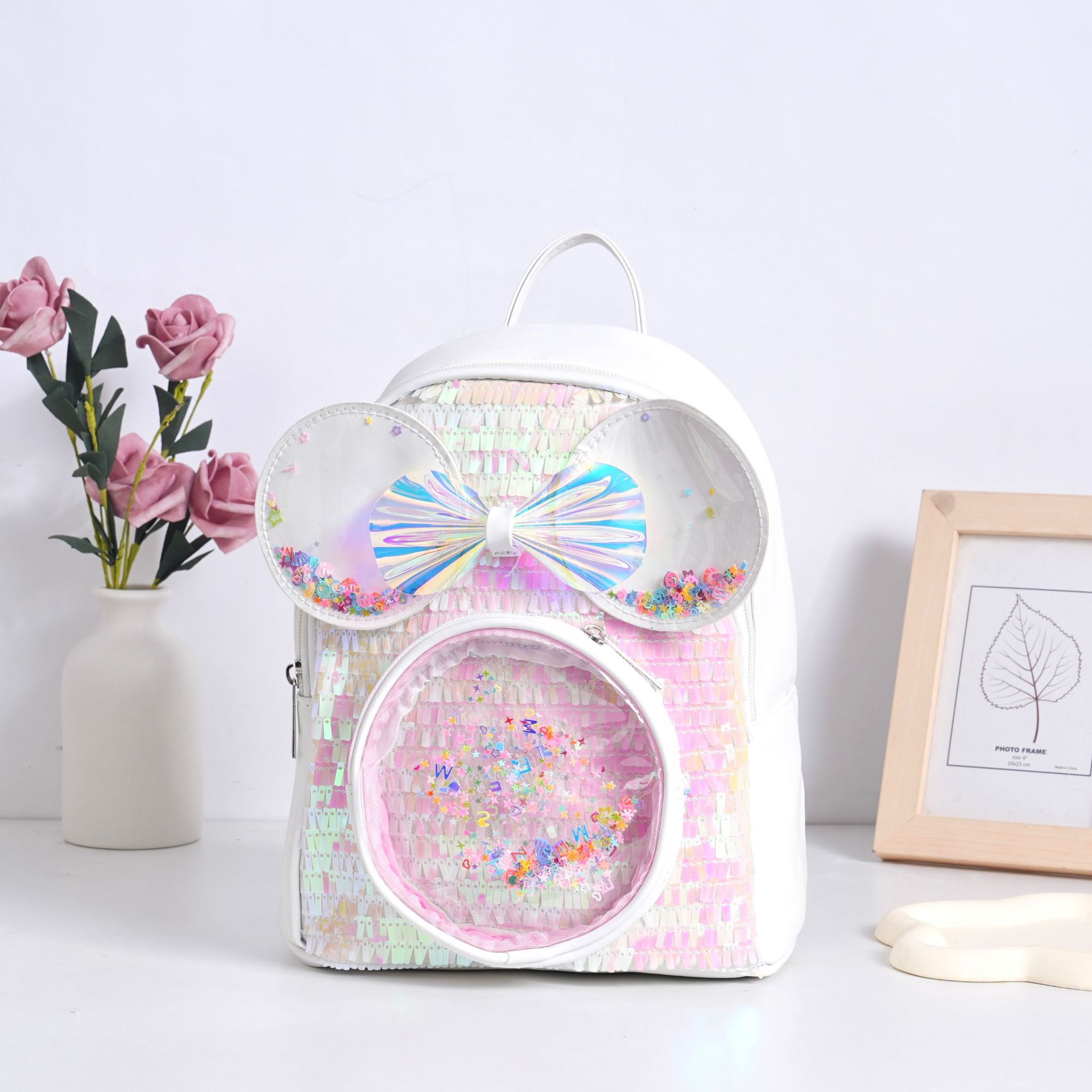 Cartoon Bow Backpack Princess Fashion Girls Schoolbag Casual Cute Bag - Image 4