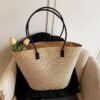 1)Wheat Wave Straw Bag without