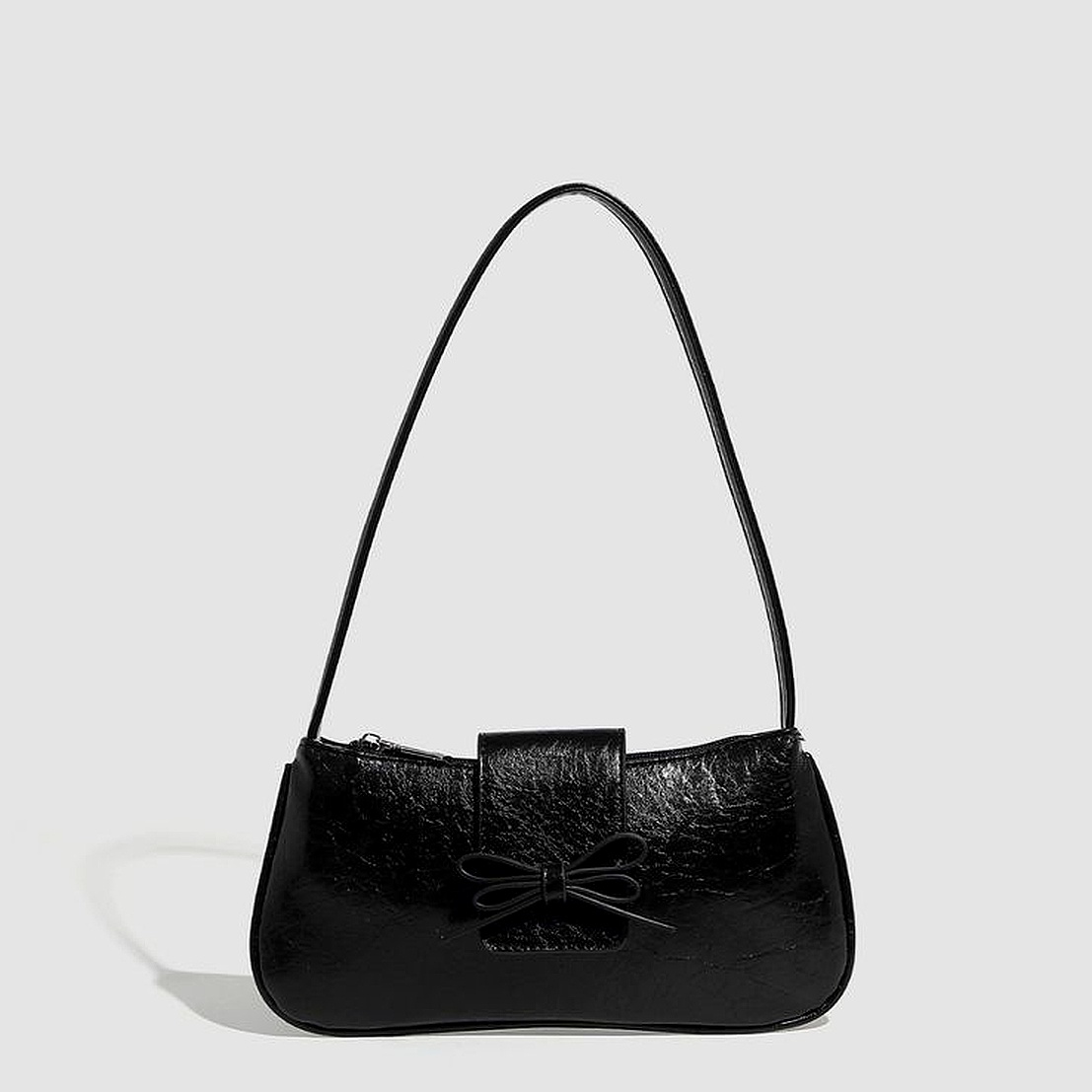 Shoulder With Butterfly Accent And Top Handle In Soft PU For Everyday Elegance Mini Square Clutch , Handbag, Women's