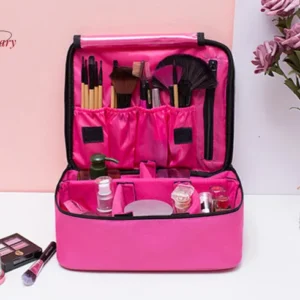 Portable Storage With Multiple Compartments, Square Shape, Large Capacity, High-end Feel, And Makeup Bag For Women’s