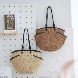 Women’s Bags Version Of Ins Fashion Straw Large Capacity Niche Design Tote Shopping Small Leisure Vacation Seaside Bag