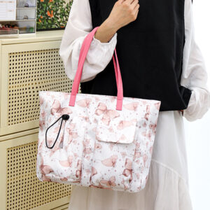 Butterfly Print Texture Fresh Large Capacity 2026 Summer New Literary Style Shoulder Class Tote Bag