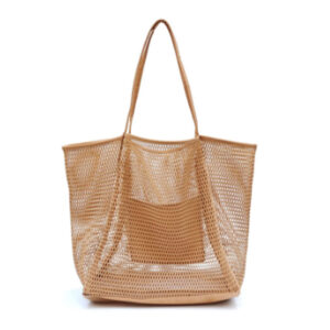 Beach mesh, one shoulder carrying bag, women’s handheld washing and swimming clothing storage bag
