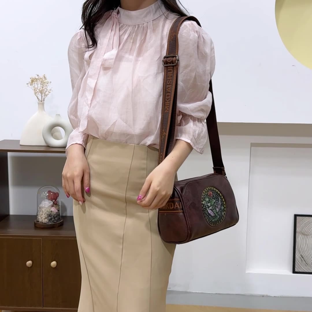 Vintage Ethnic Folk Style Women's Crossbody New Fashion Pillow Bag - Image 7