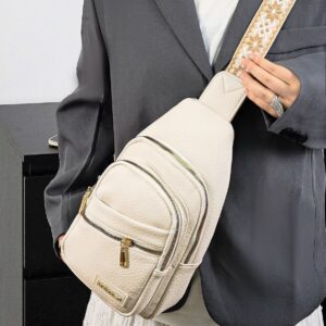 Soft Leather Casual Versatile Women’s Messenger Colorful Strap Sports Shoulder Ladies Chest Bag