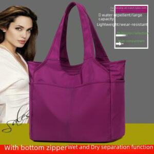 2026 New Fashionable Portable Oxford Women’s Cloth Casual Multi-Pocket Large Capacity Travel Nylon Shoulder Dance Bag
