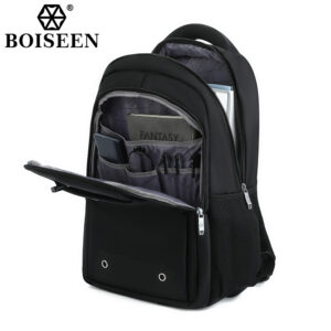 Boiseen New Men’s Business Waterproof Computer Backpack Casual Large Capacity Student Schoolbag Wholesale