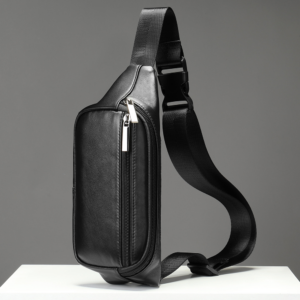 New Genuine Leather Waist Fashionable And Versatile Sheepskin Waterproof Shoulder Men’s Chest Body Bag For Men
