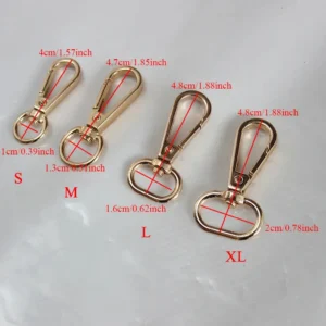 5pcs 4 Sizes Metal Swivel Trigger Lobster Clasp Snap Hook Key Chain Ring Paracord Lanyard DIY Craft Outdoor Backpack Bag