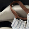 Brown long shoulder strap