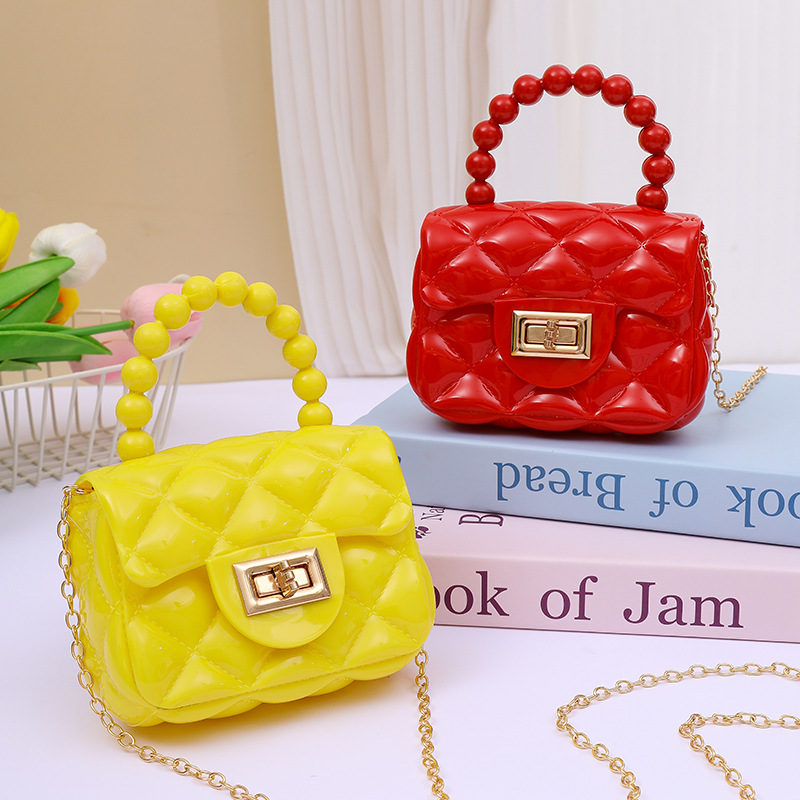2026 New Women's Shoulder Fashion Pearl Chain Crossbody Handbag Mini Jelly Bag - Image 3