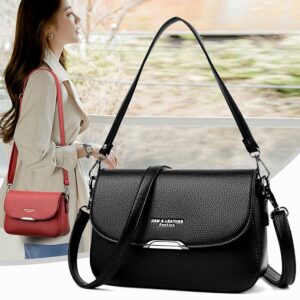 Middle Aged Mother’s Small New Leather Large Capacity Women’s Shoulder Fashion Cowhide Messenger Bag
