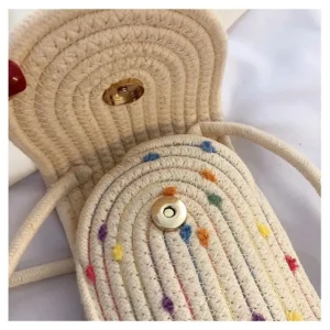 Woven Crossbody Versatile Mini Vertical Bags Shoulder Strap Wallet Cell Phone 250210