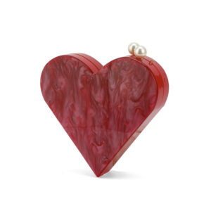 Women’s Handbag One-shoulder Diagonal Pearlescent Acrylic Heart Personalized Creative Heart-shaped Wedding Beach Dinner