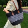 Black Bag-White Stripes
