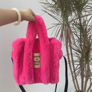 Faux Fur Tote Bag Women – Soft & Stylish Shoulder Spacious Crossbody Bag, Trendy Fluffy Handbag For Daily Use, School,