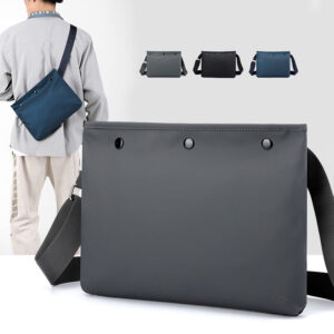 Simple Men’s Crossbody Business Casual Shoulder Lightweight Water-Resistant Nylon Fashion Versatile Commuter Bag
