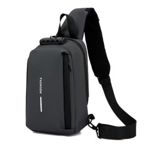 Bags Functional Large Capacity Crossbody With Password Lock Chest Trendy Casual Business Shoulder Bag Men’s Splash Proof