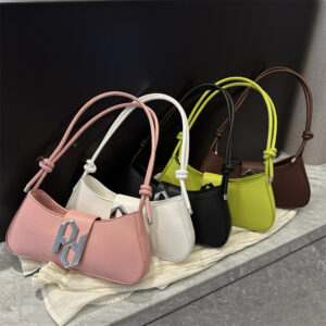 Bags Texture Women’s 2026 Summer New Solid Color PU Underarm Bag Stylish Commuter Handbag
