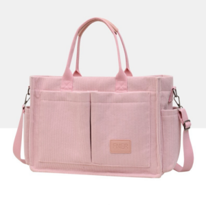 Women’s Large Handbag, Shopper Work Women, Zippered Crossbody Bag, Corduroy Tote Bag For University & Daily Use