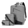 Gray three-piece suit