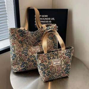 Large Capacity Shoulder Handbag Women’s 2026 New Canvas Lazy Wind Tote Class Commuter Bag