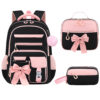 Black and pink three-piece set