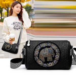 Fashion Women’s Large Capacity Boston Pillow 2026 New Light Luxury Print Single Shoulder Crossbody Bag