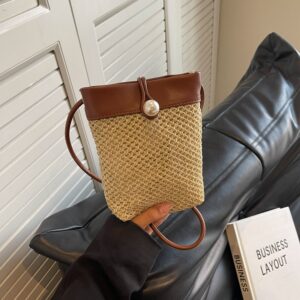 Summer Exquisite Texture Crossbody Small For Women 2026 New Forest Style Straw Casual Shoulder Phone Bag