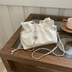 2026 Summer Niche High Texture Wrinkled Cloud Bag Women Versatile Chain Shoulder Crossbody Handbag