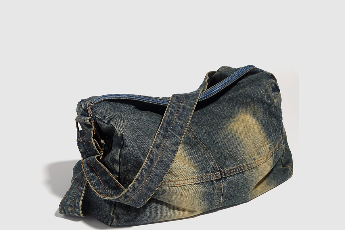 New Washed Old Large Capacity Sweet Cool Hot Girl Underarm Denim Shoulder Crossbody Bag - Image 5
