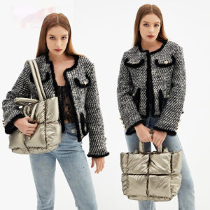 Handbags, New Models On The Market, High Quality, Fashionable, Classic Down Women’s Bags, Simple Space Solid Color, Soft