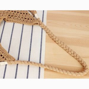 Fashion Straw Handwoven Niche Hollow Triangle Commuter Shoulder Seaside Holiday Bag