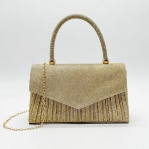 Pleated Strip Wedding Straight Dress Women’s Handheld Evening Bag
