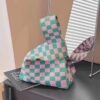 Small square pink green